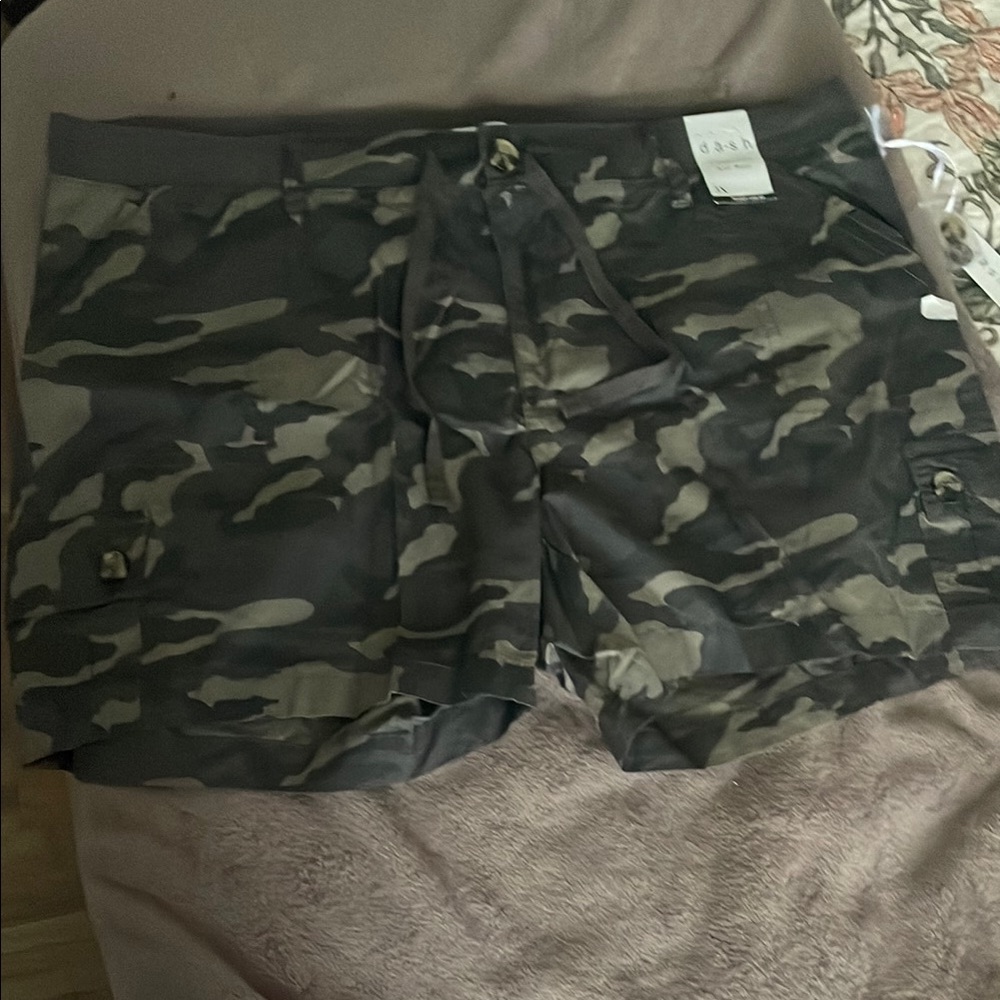 Camouflage Patterned Shorts